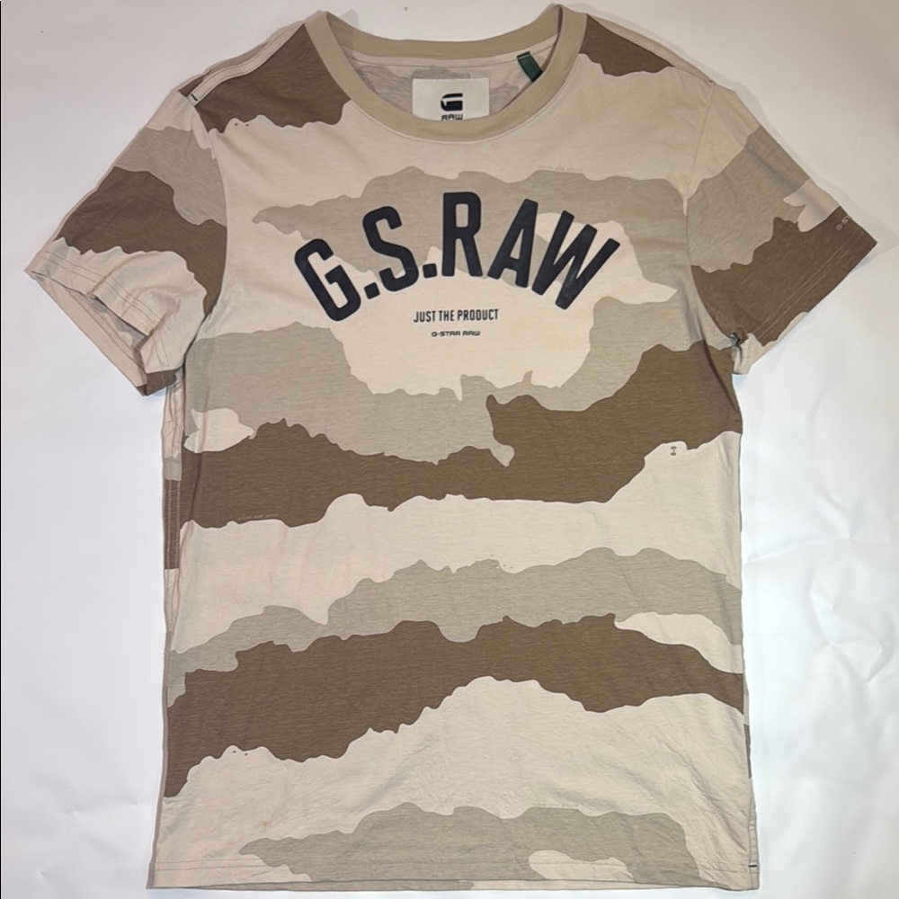 G-Star Brown and Tan Short Sleeve Tee